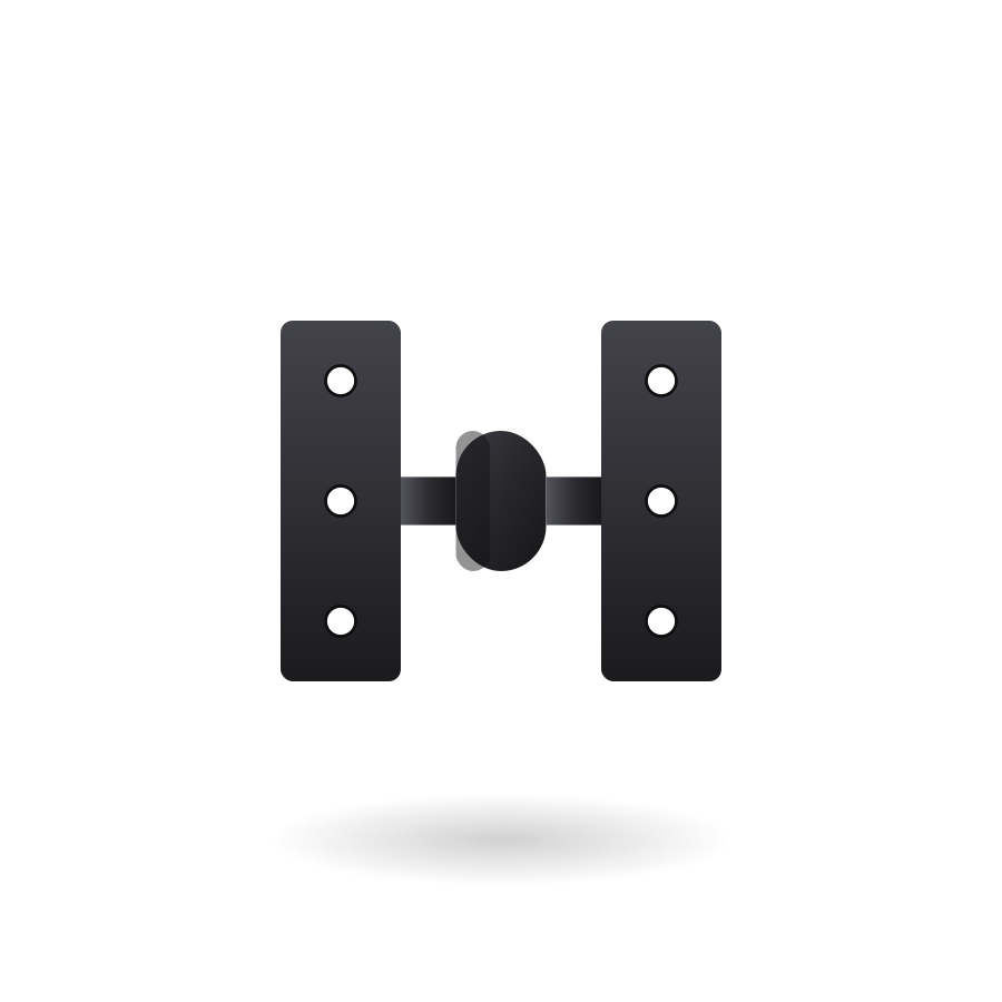 Economy vinyl gate hinge