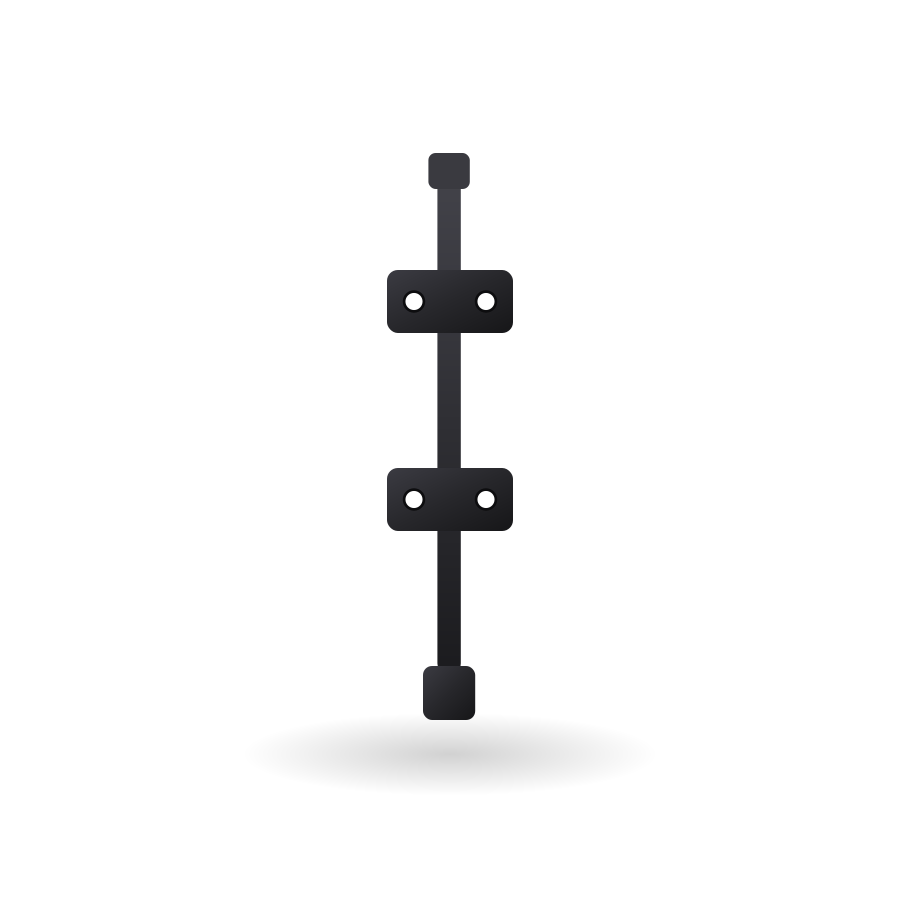 24 and 40 inch surface mount drop rod